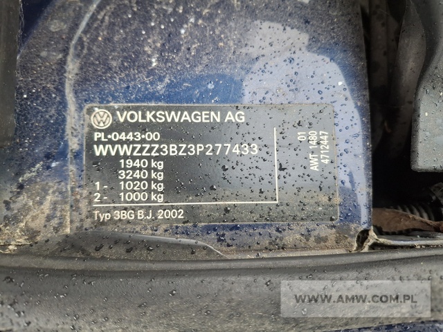 Samochód osobowy VOLKSWAGEN PASSAT 1,8 T 